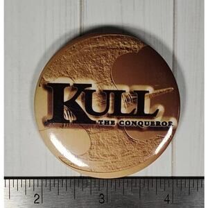 Kull the Conqueror Movie Promo Pin Badge Button Pinback Sorbo, Carrere